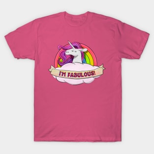 Fabulous Unicorn Rainbow T-Shirt